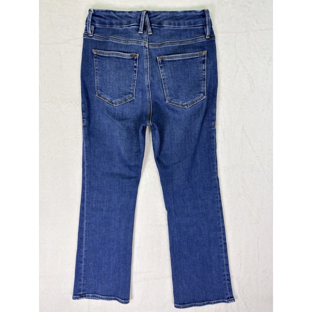 Good American Jeans Womens 6/28 Blue High Rise Good Legs Mini Crop Bootcut - Picture 2 of 9